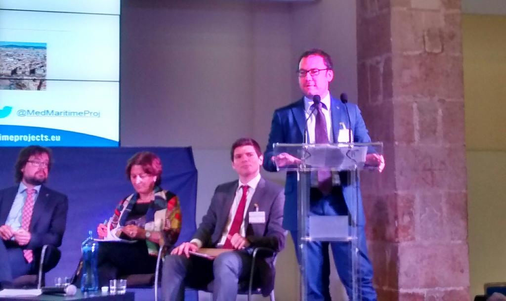 Catalonia_EU's tweet photo. .@ibanrabasa introduces the objectives of the project @MedMaritimeProj &amp; main perspectives #MarInAMed http://t.co/rAqRIXAJEe