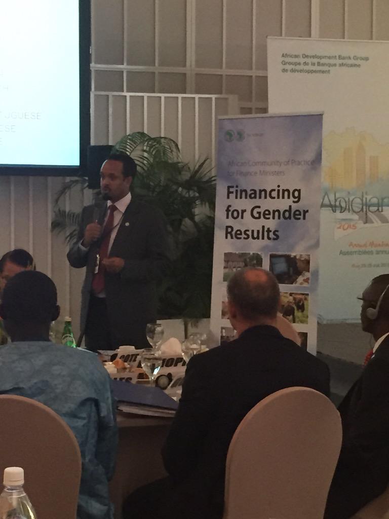 Daljuz's tweet photo. Ministers of Finance meet to discuss #StateofGender #AfDBAM2015 @GJFras @shikohtwit @DonaldKaberuka @nkuish @gorioem http://t.co/0YGkOBkg8V