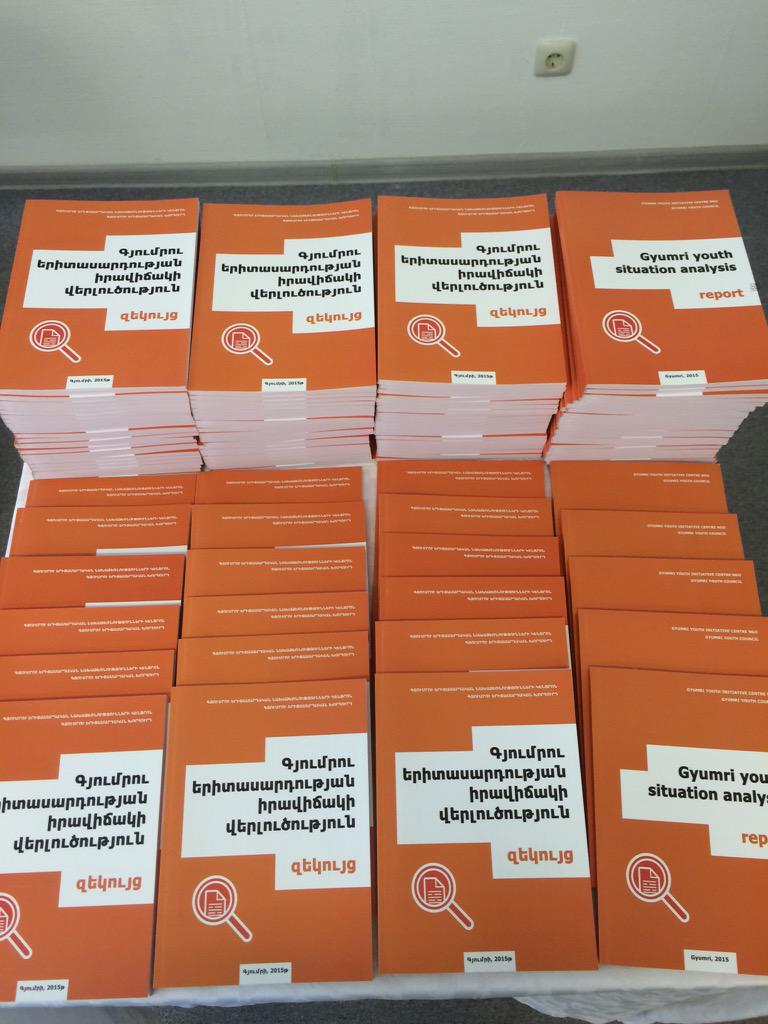 YIC_Gyumri's tweet photo. #GYPD #Gyumri Youth situation analysis is ready #YIC #GYC http://t.co/JUA80pw307