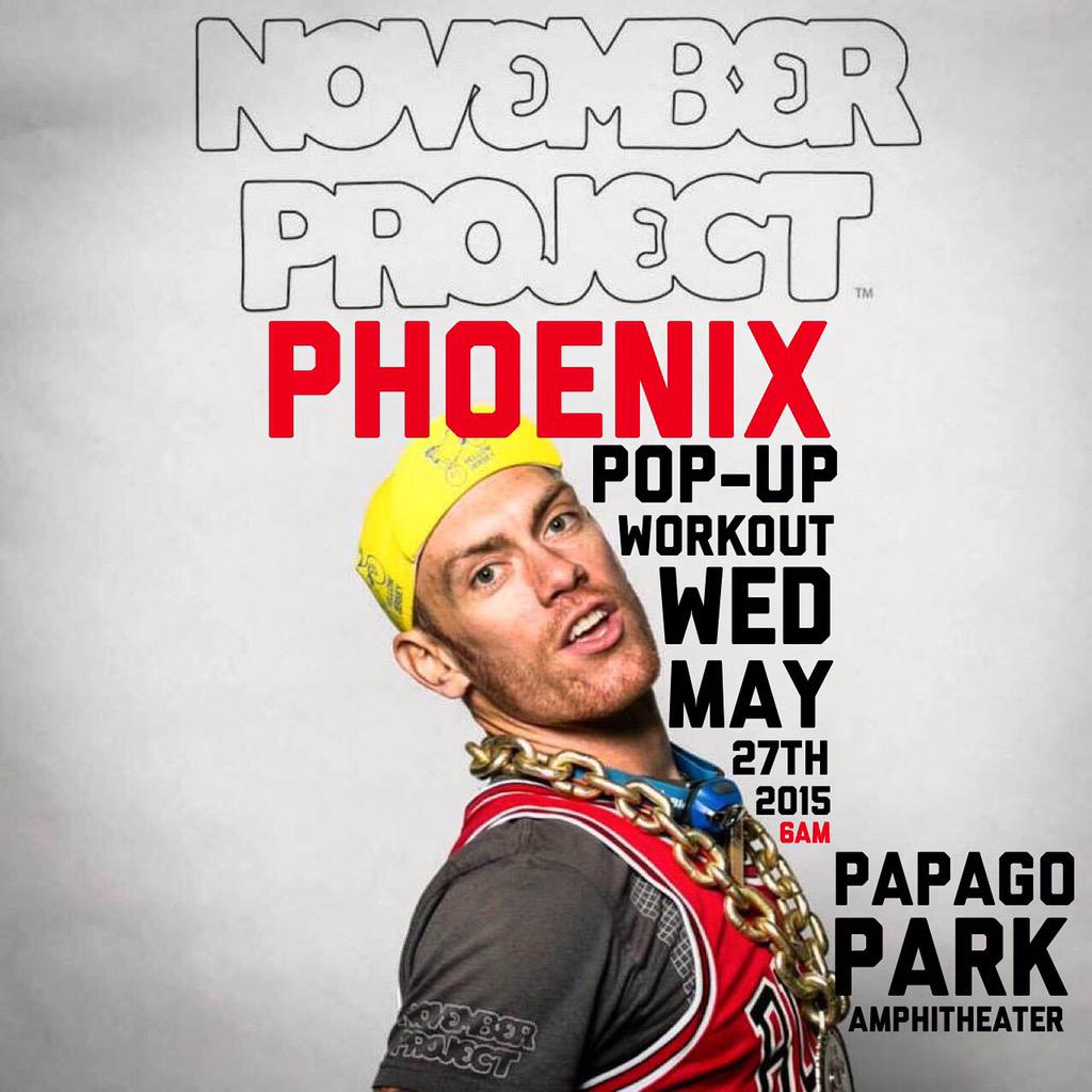 Nov_Project's tweet photo. Tomorrow. Phoenix. November Project Pop-Up. http://t.co/cNiCOmTlr8 #community #FREE #RacingFit http://t.co/uuJG7n7HSG
