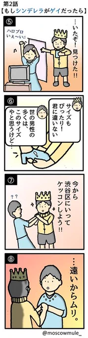 漫画【もしシンデレラがゲイだったら】2話 