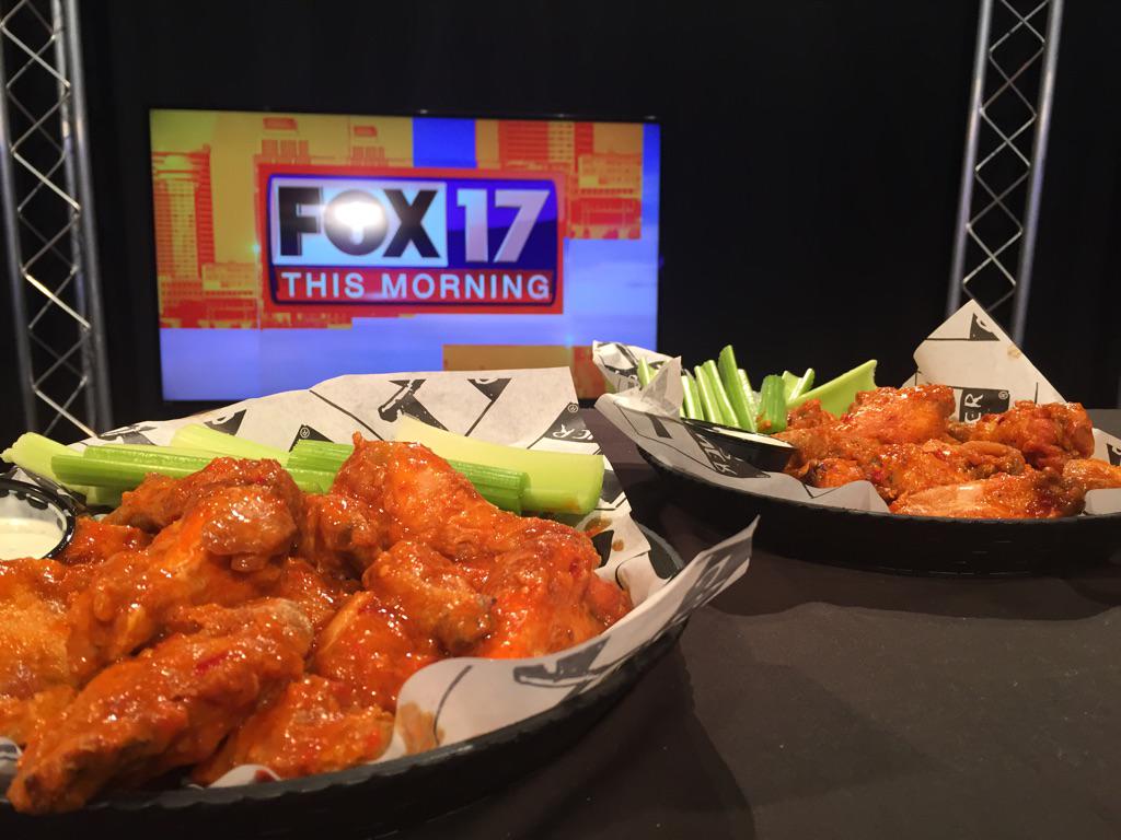 MCHWF's tweet photo. Wings: breakfast of champions! We're hanging out with the @wztv_fox17 @ErinSteerClear at 8:45! http://t.co/F3AmZU9Txj