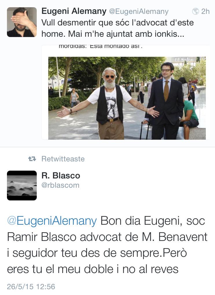 EugeniAlemany's tweet photo. Coses que només són possibles en l'esfera twittera valenciana. http://t.co/1pPRZFUCcZ