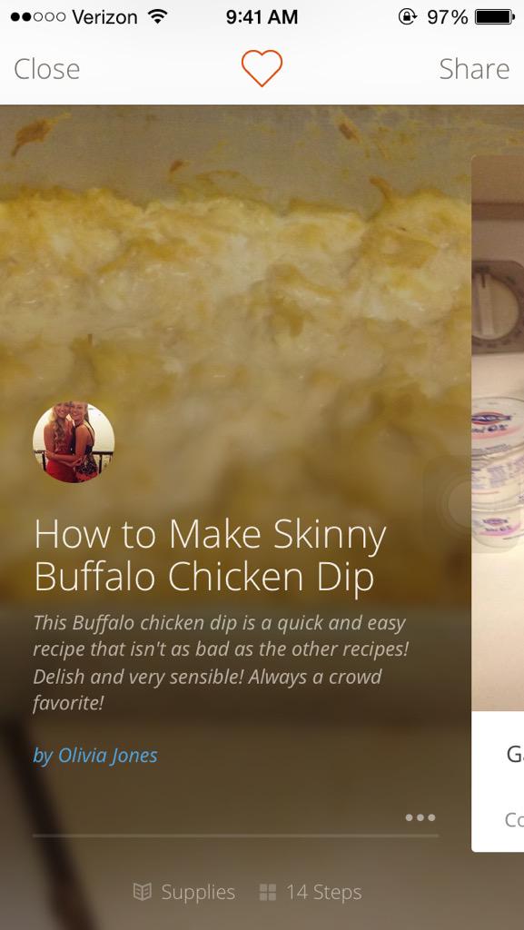 ojones_edit's tweet photo. How to Make Skinny Buffalo Chicken Dip, delish and easy to make! Everyone should try it #snapguide #edit2000makers http://t.co/mv0lU6mwgF