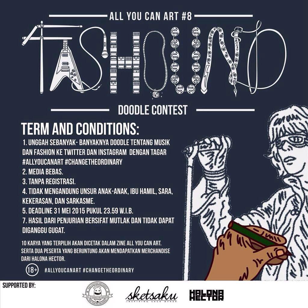 infojogja's tweet image. Yuk ikutan FASHOUND doodle contest paling hips ini. 

info: @allyoucanart 

#AllYouCanArt #ChangeTheOrdinary