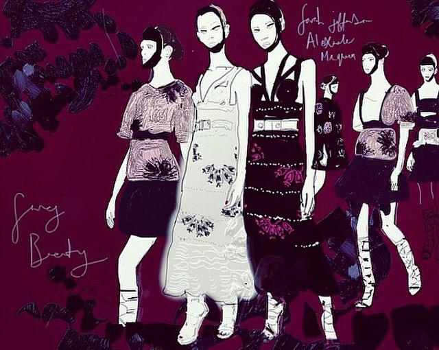 Jefferson2Sarah's tweet photo. Savage beauty exhibition was amazing! @WorldMcQueen was a genius..Truly amazing! #fashionillustration  GO! @V_and_A http://t.co/YXVseMO0PU