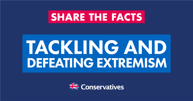 The <a href="/Conservatives/">Conservatives</a> are committed to tackling extremism - and defeating it: betterfutu.re/1FAMabI