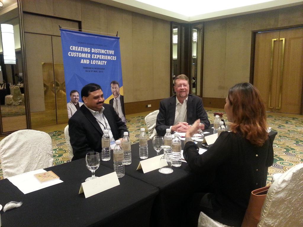 institutecrm's tweet photo. The interviews continue at #icrmcx #custexp seminar @joepine @Parvatiyar. Look forward to another great day tomorrow! http://t.co/whB7YJUqJc