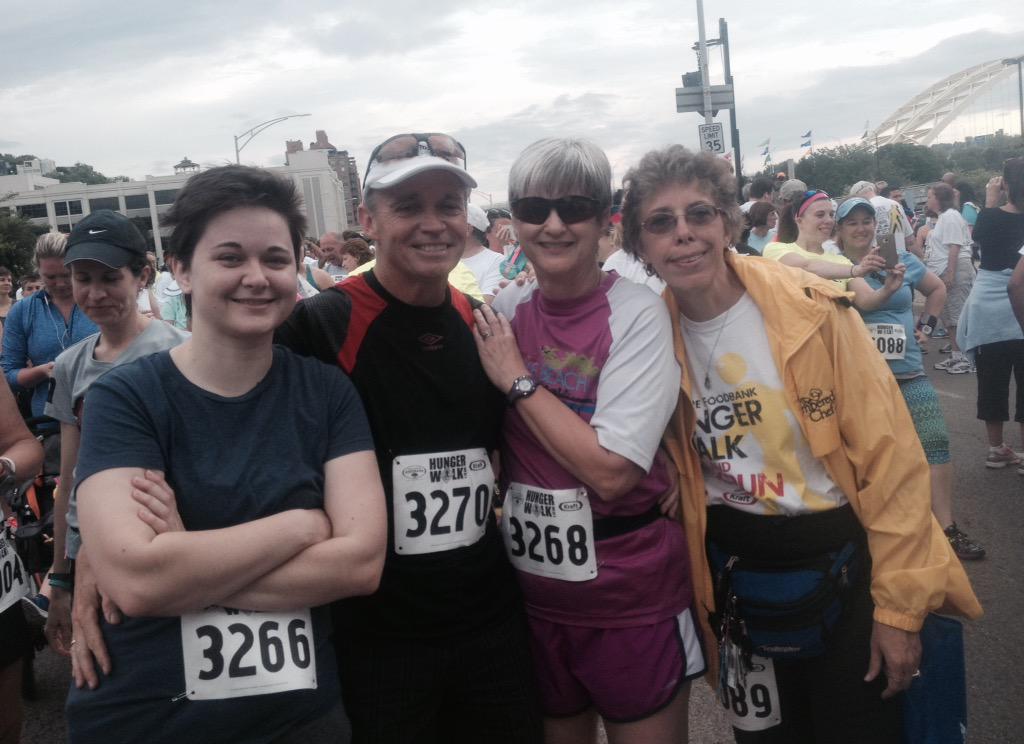 tjcandy's tweet photo. On your mark, get set Walk!  Hunger Walk 5K with Judy, Caitlin and Kathy. #hungerwalk http://t.co/gviN6KCjaK
