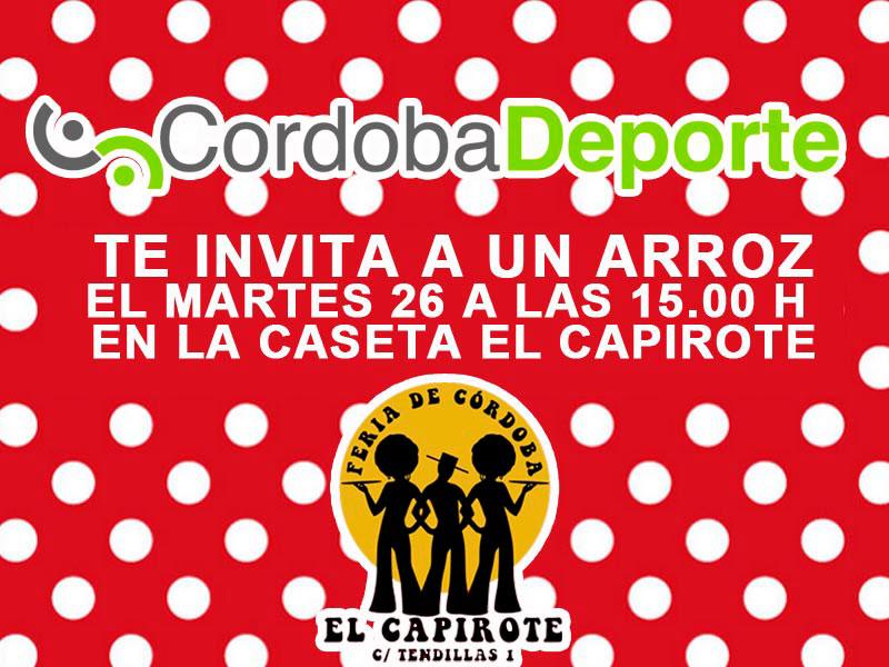 cordobadeporte's tweet photo. La familia del deporte cordobés se reúne hoy en la #FeriadeCordoba en la @CasetaCapirote y todos estáis invitados... http://t.co/aGOcLkcKu5