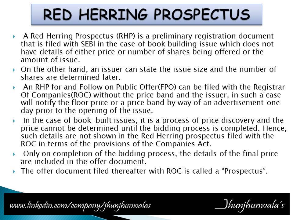 Red Herring Prospectus