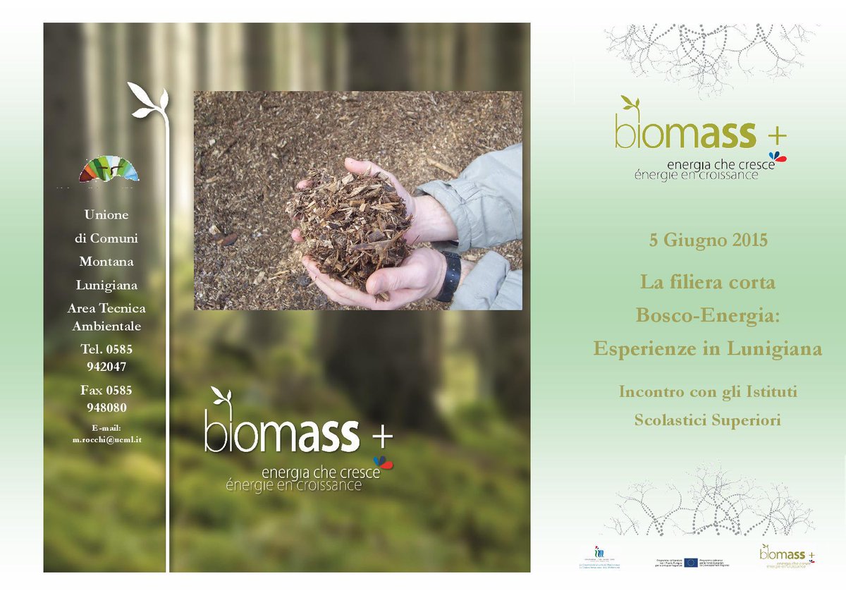 luccaprogettoEU's tweet photo. #progettobiomass 5 giugno "La filiera corta Bosco-Energia: esperienze in #Lunigiana" incontro con #scuole #biomasse http://t.co/HRc7hSeplE