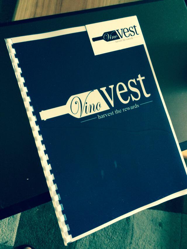 VinoVest's tweet photo. Prospectus and business cards are a wrap. Will be visiting our 1st potential client tomorrow. #excitingtimes #wine http://t.co/mpQQ2soalb