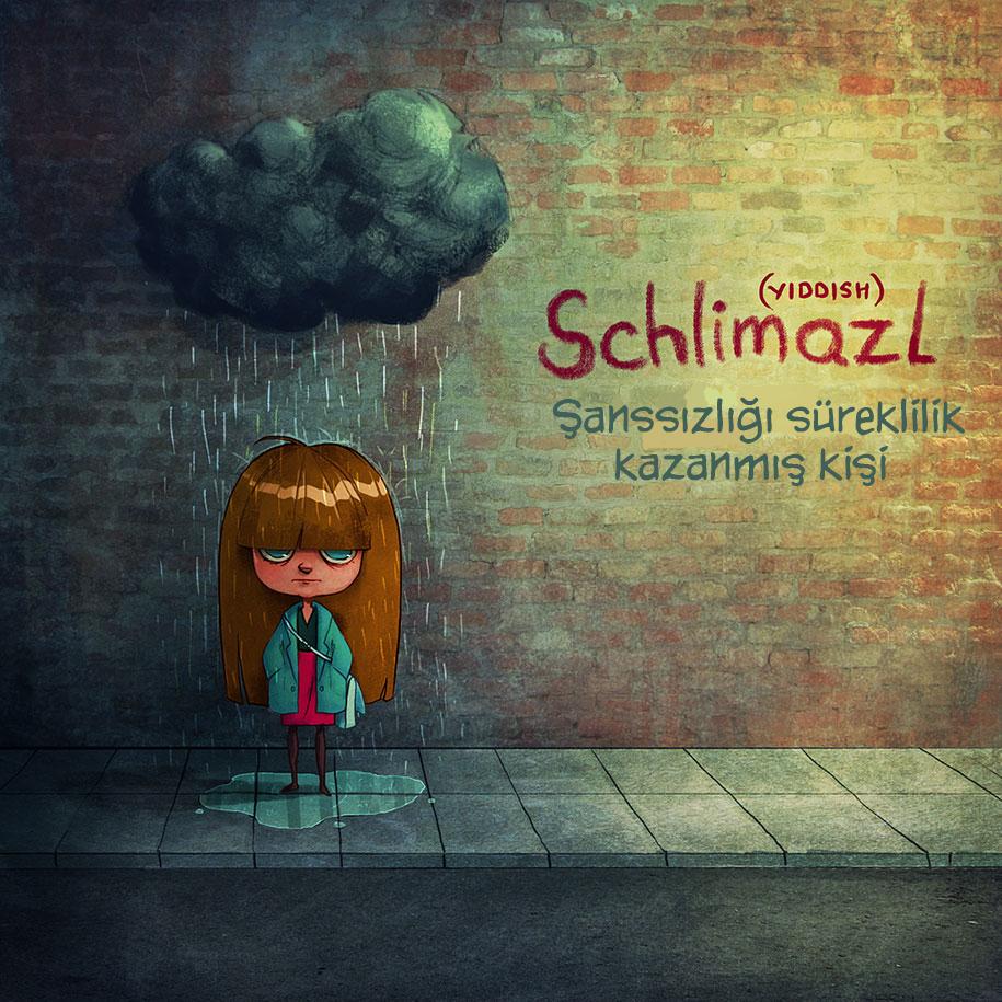 voiceofworldco's tweet photo. Başka dile çevrilemeyen özel sözcükler: Schlimazl http://t.co/8STK1P58Bu