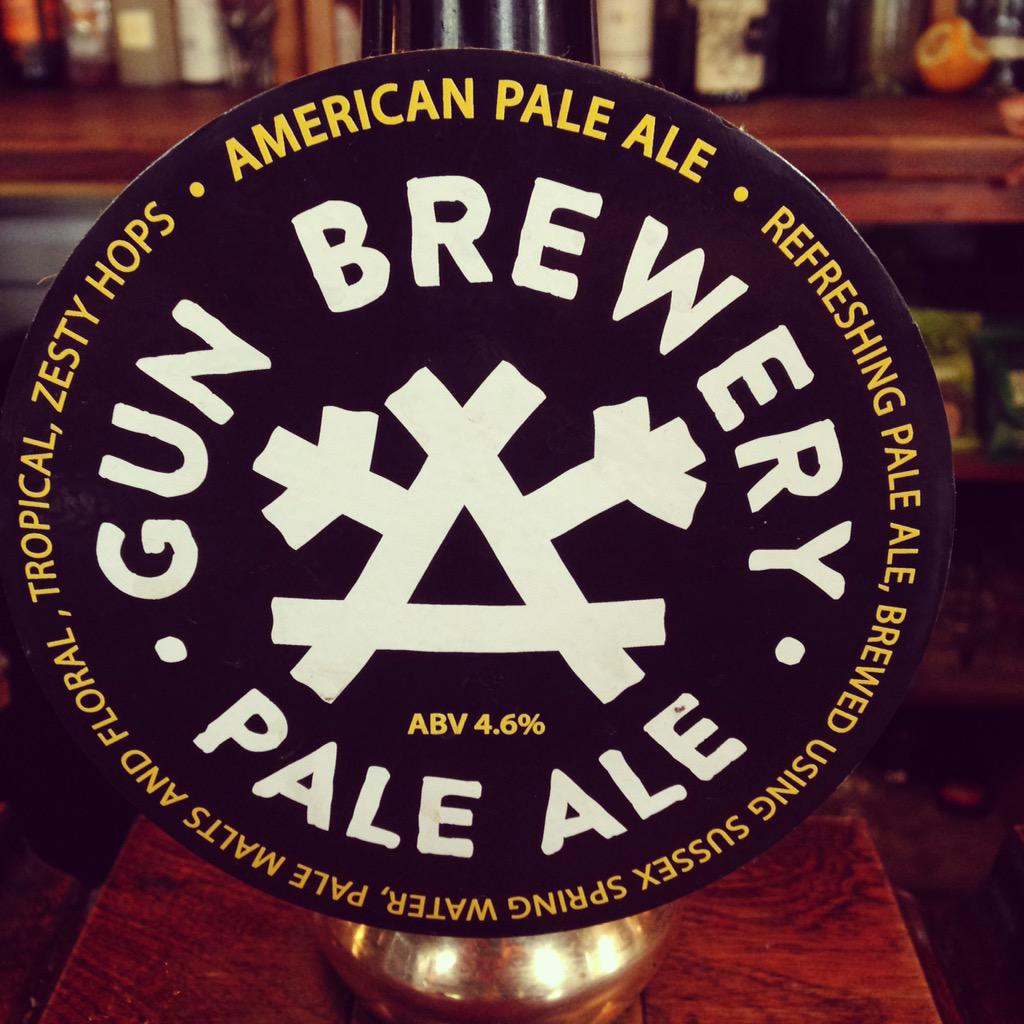 Our Tuesday tipple of choice is a delicious #Gun Brewery Pale Ale👍 #beer  #Sussex
