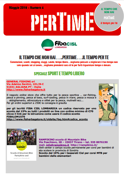 FirstLombardia's tweet photo. nuovo numero di #PERTIME le convenzioni per gli iscritti @FirstCisl @CislNazionale http://t.co/gyT12dEHeK