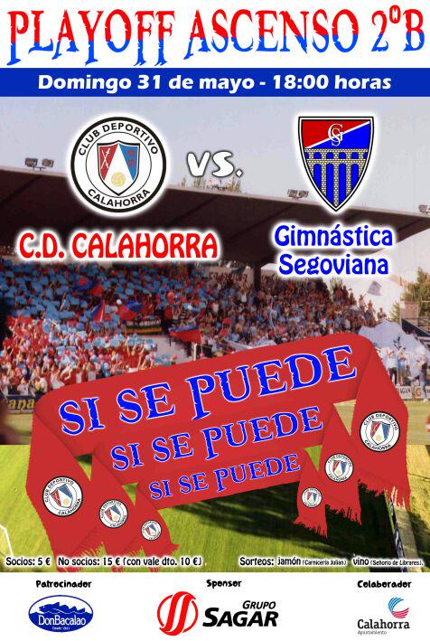 cdcalahorra's tweet photo. Con tu ayuda SI SE PUEDE.
Domingo 31 de mayo (18:00) en "La Planilla" la vuelta de Play Off #JuntosSomosMasFuertes http://t.co/JadUFAXR6Y