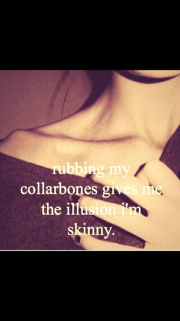 MissAnasFailure's tweet photo. Those #collarbones doeee๐๐ #thinspiraton #thinspo #proana #bonespo #skinny #thin15 #ThinkThin http://t.co/OGrsy7yJjb
