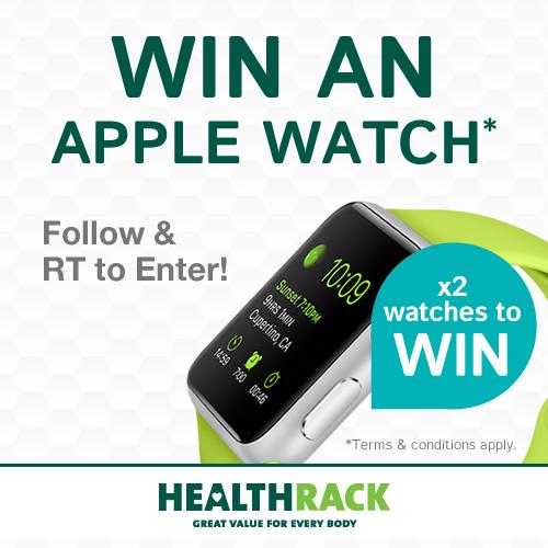 WIN AN APPLE WATCH! Follow &amp; RT to enter (competition closes 10th July 2015) #competition #giveaway #healthrack #win