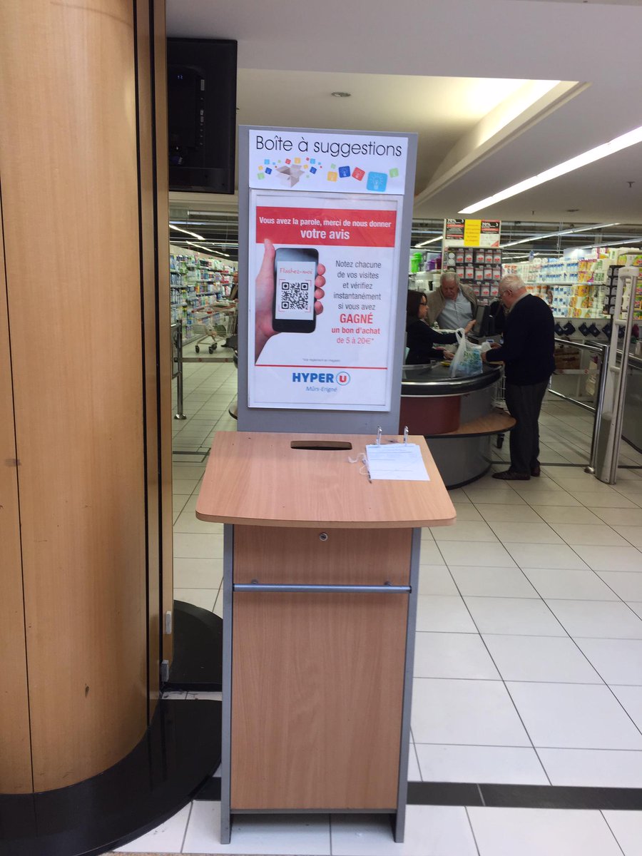 lavoixduclient's tweet photo. Bienvenue aux #MagasinsU @LaCooperativeU qui adoptent la solution Scoreway pour MAZE et MUR. http://t.co/RFfIHH8tYJ