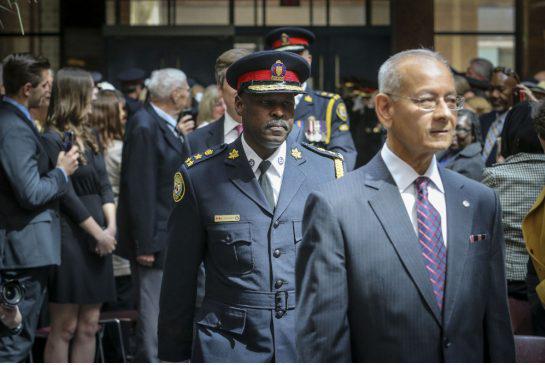 TorontoStar's tweet photo. Toronto's police chief, Mark Saunders, denied racial bias in secret carding report. #topoli http://t.co/epoUouzaGq http://t.co/0m2aEAScd4