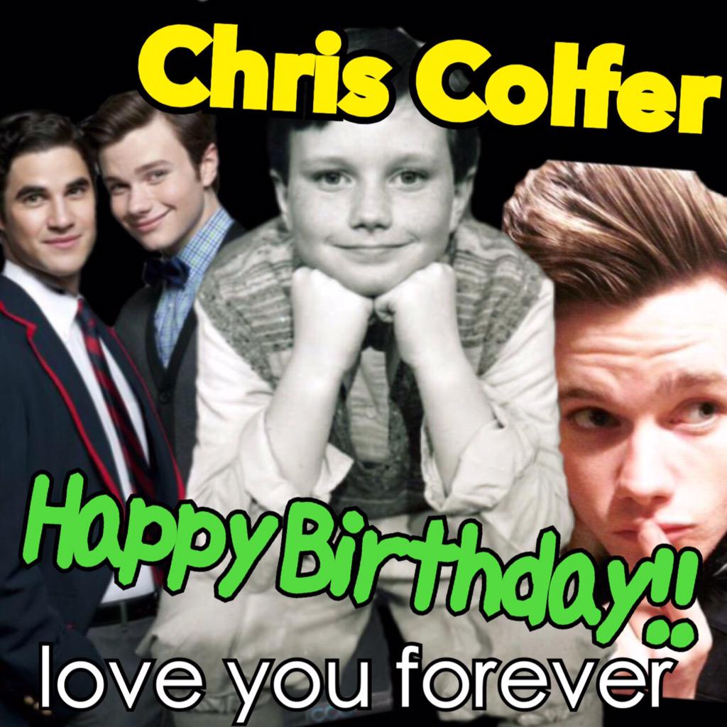  Happy Birthday Chris Colfer!!!
I love your character, singing voice.
I\m a lover...
Love you Chris   