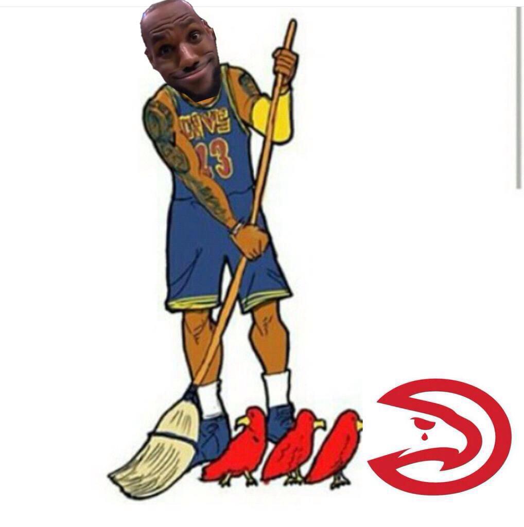 mattrph23's tweet photo. Bron Bron has had enough of this. Bring out the brooms tonight, #Cavs fans! #GoCavs #ALLinCLE #TheLand #GoHomeAtlanta http://t.co/CbufrXG1VO