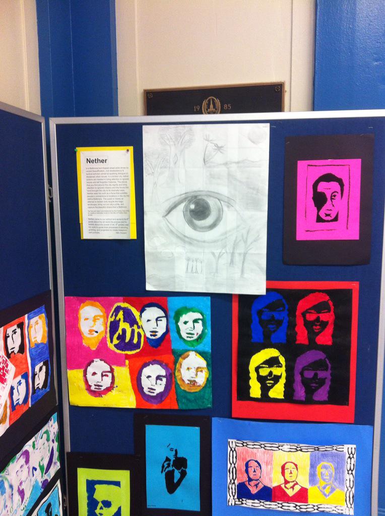 Learning about Baltimore artist Nether and experimenting with printing