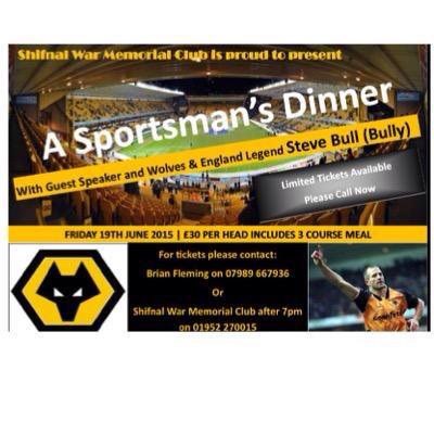 Interest has been good so far in coming to See Steve Bull tell some stories of his playing days with Wolves &amp; England