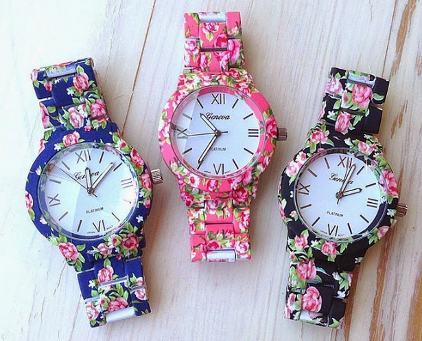 Relojes con estampado de flores!!