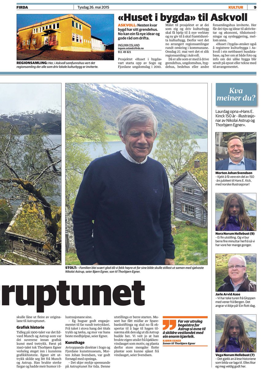 astrupsitat's tweet photo. "Eventyrlege Astruptunet" (Firda 26.05.2015)
#firdamedia #astruptunet #jølster #sunnfjord #kinck #egner #astrup http://t.co/96wfr88wYl