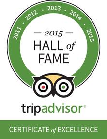 We made <a href="/TripAdvisor/">Tripadvisor</a>'s Hall of Fame for earning the Certificate of Excellence 5 years running! #COE2015 #Hamptonality