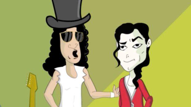 WCBSFM's tweet photo. In @Radiodotcom's latest #Minimation: @Slash performs with MJ - But Slash DOESN'T dance: http://t.co/naTNGngwC7 http://t.co/U5x2ApjfUQ