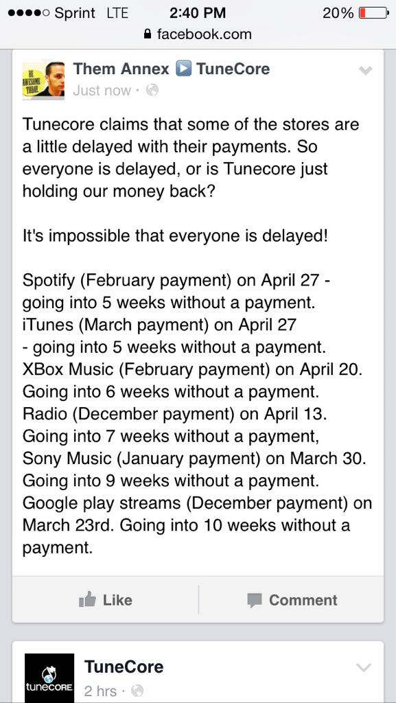 The real truth on your money &amp; @tunecore lies to you the #Artists.