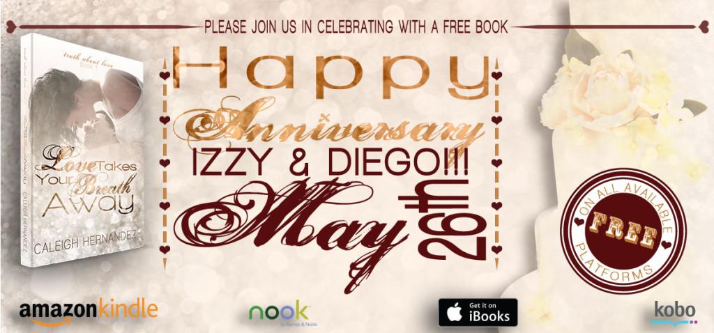 CaleighWrites's tweet photo. Happy Anniversary Izzy &amp; Diego!!! http://t.co/wliQjEuqF7 http://t.co/MVoAyFoyV0