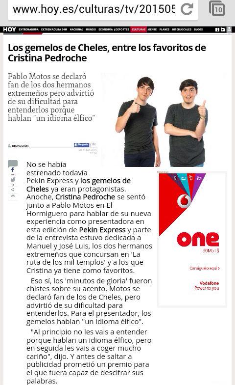 JosLuisPExpress's tweet photo. Periódico Hoy. http://t.co/NLt37aQbID