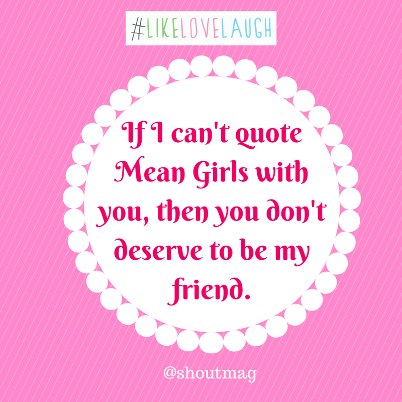 shoutmag's tweet photo. On Wednesdays we wear pink. #meangirls #likelovelaugh #friendrules http://t.co/VWCN75yRG1