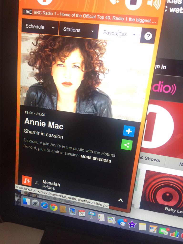 itstraceyfaye's tweet photo. @PRIDESband playing on @AnnieMac on @BBCR1 💖💖💖 #Messiah #StadiumPop LOVE IT! http://t.co/G7tcsYyM4X