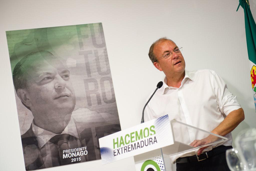 ppextremadura's tweet photo. #PresidenteMonago: Estoy dispuesto a seguir adelante si me acompañáis http://t.co/jM8GX2e3gI