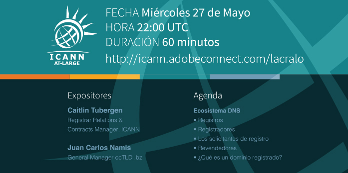 ICANN_es's tweet photo. WEBINAR mañana: aprende más sobre el Ecosistema del Sistema de Nombres de Dominios (DNS) #LACstrategy @ICANN_AtLarge http://t.co/8z1QZfikMM