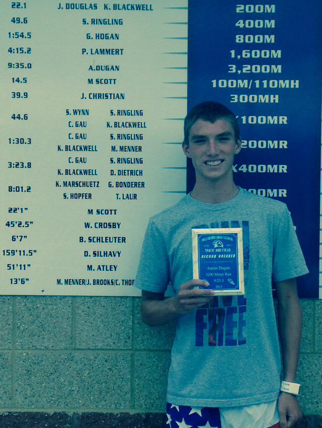 Hillsboro_Track's tweet photo. Newest member of the all-time record club. Congrats Aaron! http://t.co/wElLY6rlPj