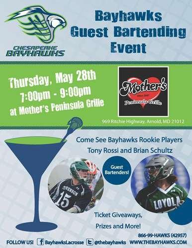 TheBayhawks's tweet photo. Why have a boring Thursday night? Come out to @Mothers_MPG and meet some Bayhawks! http://t.co/WKeJWIKhS1