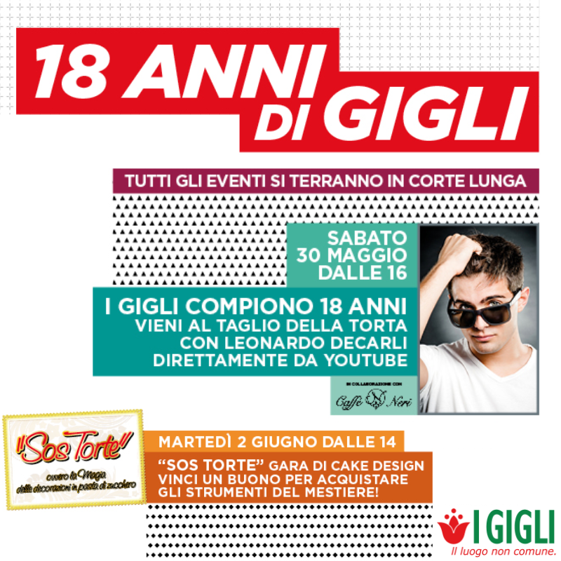 Sabato #LeonardoDecarli vi aspetta a #IGigli! Appuntamento in Corte Lunga dalle 16 :) #gigliamo <a href="/DecarliLeonardo/">Leonardo Decarli</a>
