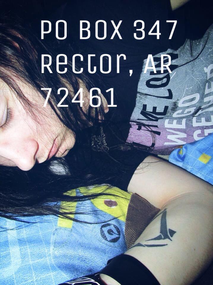 Guys, I opened a PO box! :3 Don't send me dildos, and condoms! PO BOX 347 Rector, AR 72461