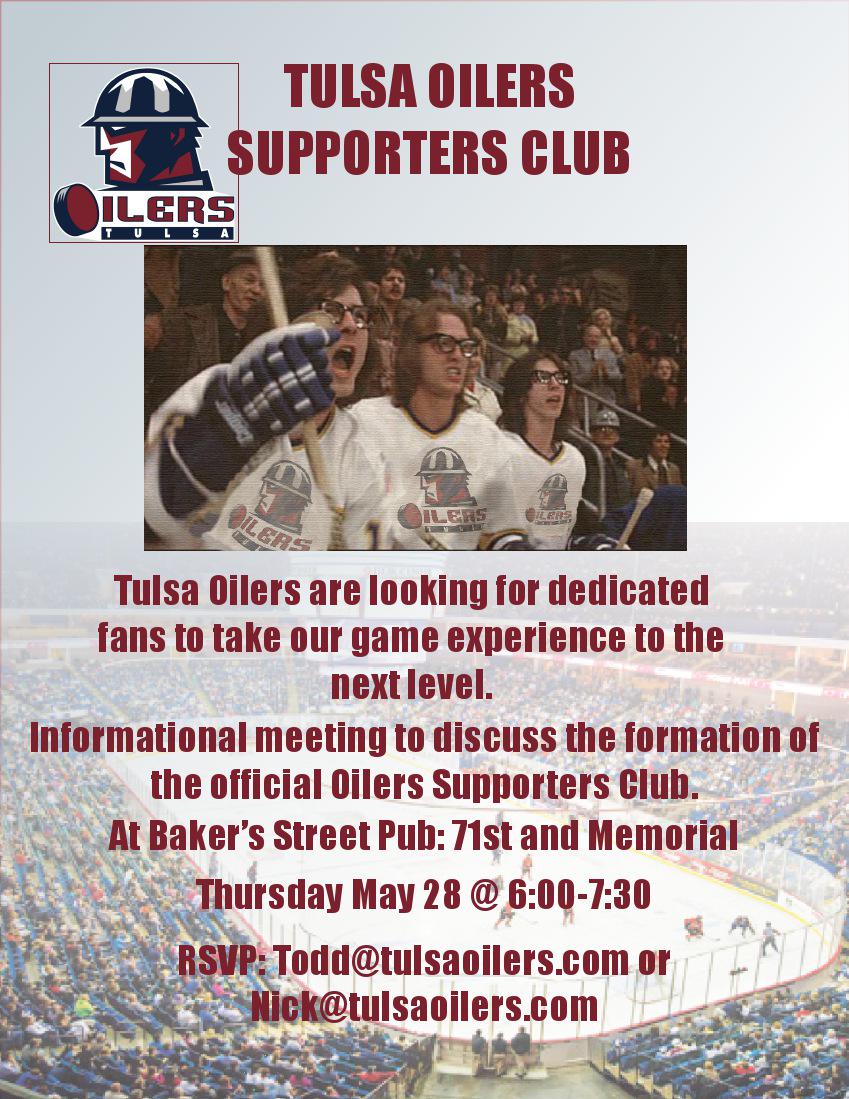 tulsa_oilers's tweet photo. Want to help the Oilers create the best home-ice advantage in the ECHL? Find out how Thurs at 6pm at @BakerStPub http://t.co/Ty4LYkhkb6