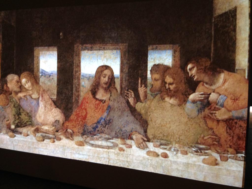 cappellini_c's tweet image. Molto suggestiva la mostra 'Inside The Last Supper' #HubLeonardo @F_Stelline. Grande progetto di @LombardiaOnLine!