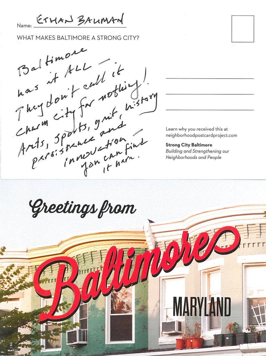 StrongCityBalt's tweet image. "They don't call it #CharmCity for nothing! #arts #sports #grit #history #persistence #innovation" @Neighbormail