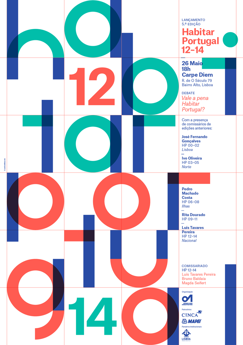 andatelier's tweet photo. Poster for Habitar Portugal 2012–14.
Launching today at Carpe Diem, Lisbon, 6pm http://t.co/0L1XOdwtK2