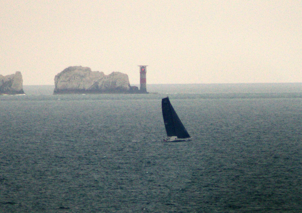 TeamConcise's tweet image. Great shot of Concise 8 bombing past the needles @NedCW @wouterverbraak @NormandyRace @AssoClass40