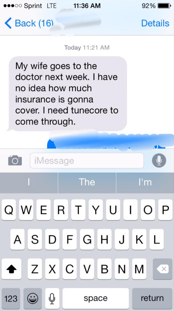 #Artists This is what <a href="/TuneCore/">TuneCore</a> will put you through.